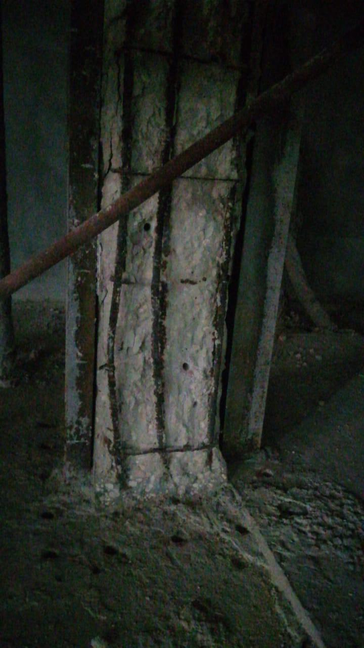 Concrete repair of the roof of the parking lot of a commercial building in Al-Tamimi