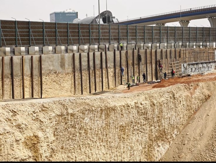 Shoring System Shotcrete and H-Beam